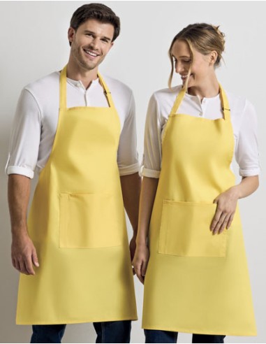 PRE-PR154-Colours Collection Bib Apron With Pocket